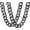 Black, variant on 2Pack Big Chunky Plastic Hip Hop Chain for Men, Fake Gold Turnover Chain Silver Chain 90s Necklace Costume Accessory