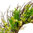 thumbnail image 5 of Northlight Budding Flowers, Leaves and Twigs Artificial Floral Wreath - 20" - Yellow, 5 of 9