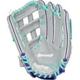 thumbnail image 3 of Rawlings Fastpitch Series Youth 12" Softball Glove, Basket Web, Gray/Mint, Right Hand Throw, 3 of 9