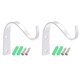 thumbnail image 1 of Hierro Pared Ganchos Colgantes Soporte 4.5 Pulgadas Interior Exterior para Colgantes Faroles Plantas y Luces (Blanco, Paquete de 2), 1 of 6