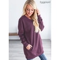 thumbnail image 5 of MixMatchy Women's Casual Oversized V-Neck Sweatshirts Loose Fit Pullover Tunic, 5 of 11