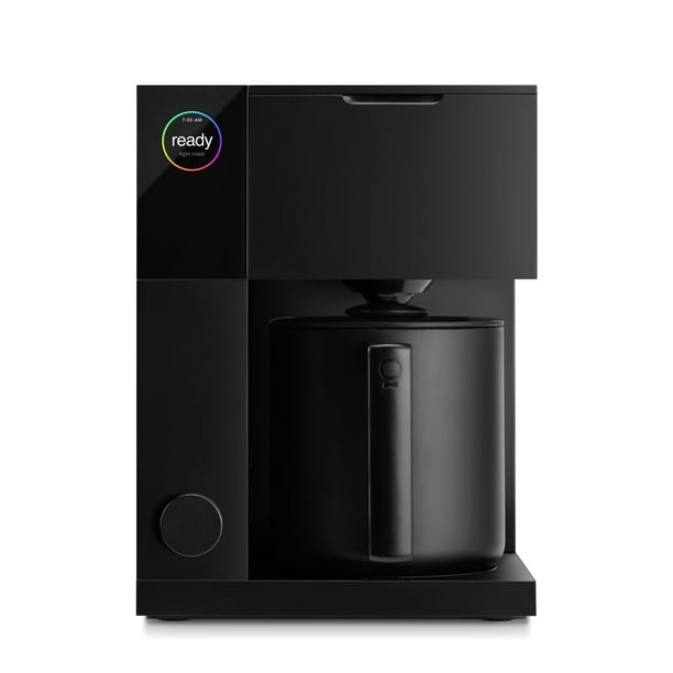 Cafetera de precisión Fellow Aiden: jarra térmica para 10 tazas, guía de preparación integrada, programación, tanque de agua extraíble, negro mate