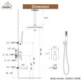 thumbnail image 2 of CASAINC 10" Ceiling Mounted Square Shower System with Handheld Shower and Tub Spout, Oil Rubbed Bronze, 2 of 6