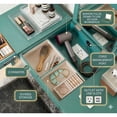 thumbnail image 4 of Hives & Honey Ainsley Vanity Desk with Make-up Organizer with USB & Power Outlet, Turquoise, 4 of 9