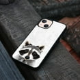 thumbnail image 4 of FINCIBO Soft Rubber Protector Cover Case for Apple iPhone 13 6.1" 2021 (NOT FIT Apple iPhone 13 mini 5.4" 2021/iPhone 13 Pro 6.1" 2021/iPhone 13 Pro Max 6.7" 2021), Raccoon, 4 of 5