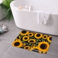 thumbnail image 3 of FJPT Non Slip Flannel Floor Mat Kitchen Mat Sunflower Pattern For Bathroom Kitchen Bedroom Decor 31.5x19.7 inch, 3 of 5
