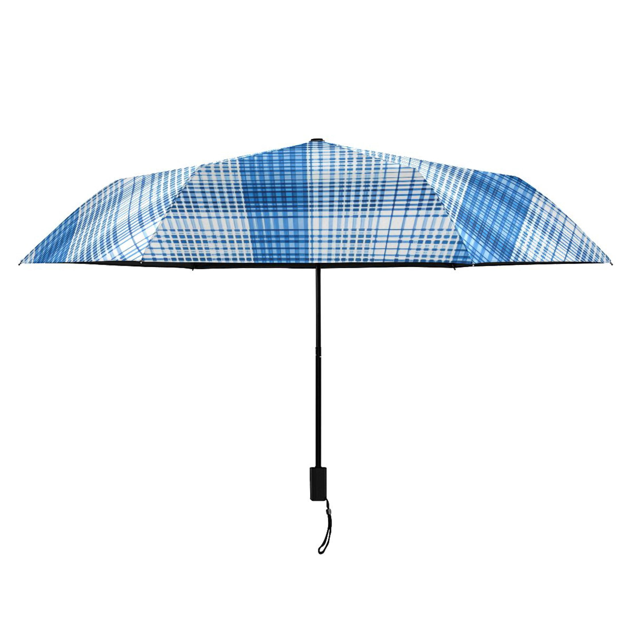 ALAZA Checkered Grid-a7 UPF 50+ Compact Folding Umbrella for Rain Travel Umbrella Packable