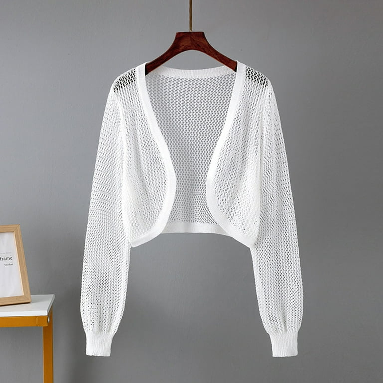NT Einnly Cocoon Cardigan Women Mesh Cardigan Women Knit Crochet Cardigan Sweaters Casual Loose Fit Long Sleeve Hollow Out Sheer Cardigan Cover Up Long Sweaters Cardigans Casual Lightweight Walmart ...
