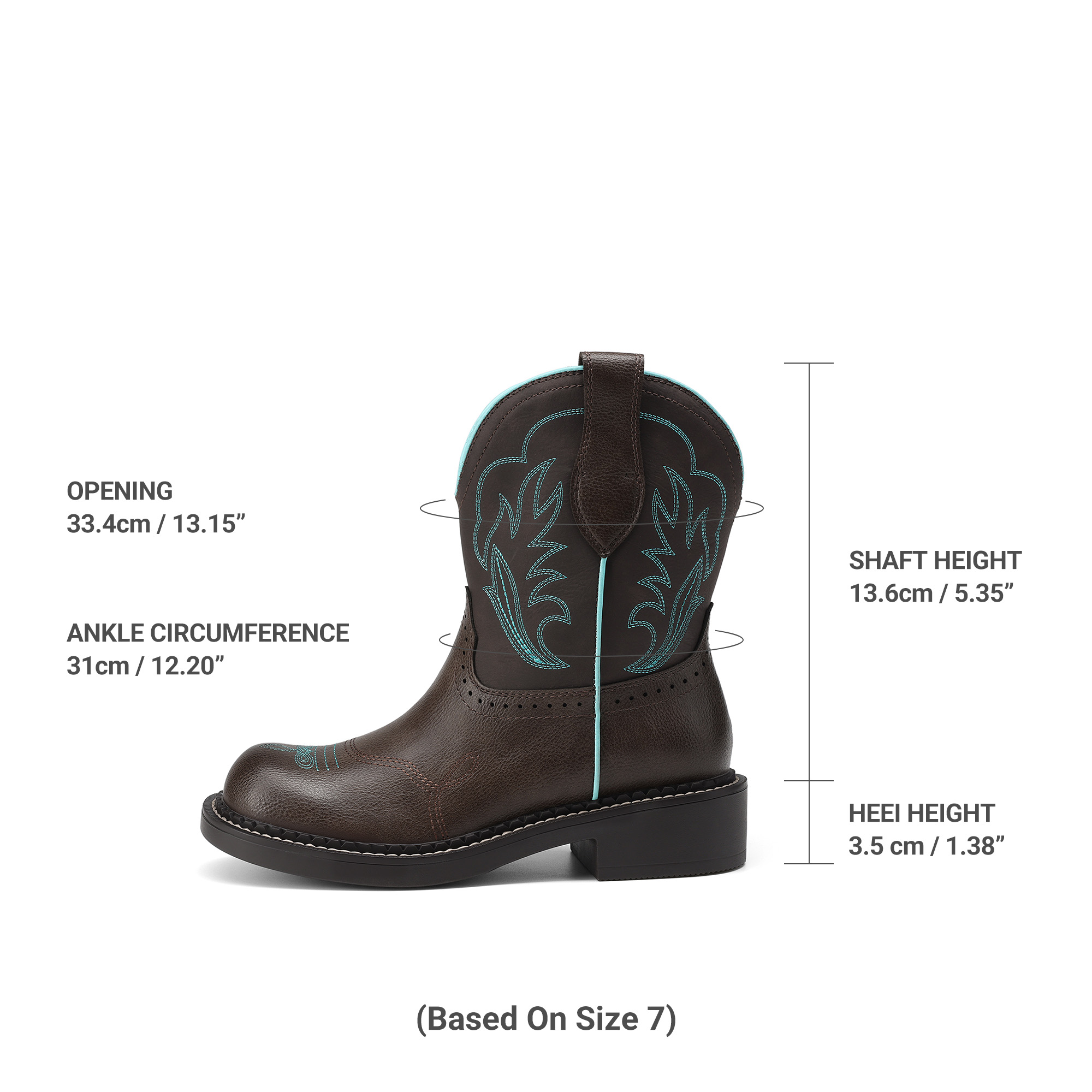 Dream Pairs Women's Mid-Calf Western Cowboy Boots photo 2