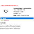 thumbnail image 2 of Distributor O-Ring - Compatible with 1984 - 1985 BMW 318i, 2 of 2