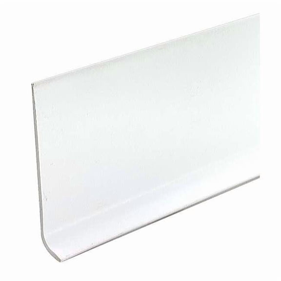 Manufacturer Varies Wall Base Molding, PVC Vinyl, White, 48 in L, 4 in H 5MFJ9