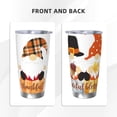 thumbnail image 3 of Bingfone Autumn Gnomes for 20 Oz Stainless Steel Travel Mug Double Wall Water Coffee Cup for Home,Office, Outdoor Works Great for Ice Drinks and Hot Beverage-Straw Three-piece Set, 3 of 8