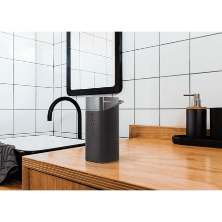 Philips - Portable Bluetooth Wireless Speaker with IPX7 Water Resistance and Built-in Power-bank - Gray