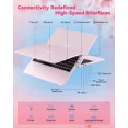 thumbnail image 5 of 15.6" FHD Gaming Laptop, 8 Cores AMD Ryzen 7 Pro 6850U 32GB LPDDR5 RAM 1TB SSD (Beat i7-1360P Up to 4.7GHz) AMD Radeon 680M GPU IPS FHD Computer with 100W Type-C Backlit Keyboard Fingerprint RoseGold, 5 of 7