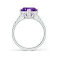 thumbnail image 2 of ANGARA Natural 2.6 Ct. Amethyst with Diamond Classic Ring in 14K White Gold for Women (Ring Size: 7), 2 of 9