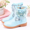 thumbnail image 2 of LUOGENLI Girls Cowboy Boots Size 13 Flowers Toddler Girls Booties Little Kid Shoes Short Boots Girls Snow Boots Cotton Boots Princess Shoes Kids Rain Boots Size 10 Girls 28, 2 of 6