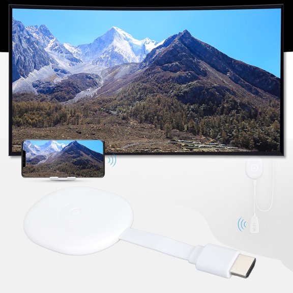 Adaptador de Visualizació Inalámbrica, receptor de video wifi de reflejo de videos pequeños interfaz multimedia hd admite el enchufe de realización en línea y reproducir lleno