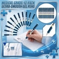 thumbnail image 2 of Blue Barrel, Medium Point (0.7mm), Blue Gel Ink, 12 Count - Hospital Home, Office, Writing, Note-Taking, Teacher Supplies, 2 of 6