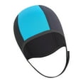 thumbnail image 2 of Capuchon de Plongée Chapeau de Snorkeling Protection de la Tête Protecteur d'Oreille contre l'Eau 2,5 mm Sports Noir et Bleu, 2 of 9