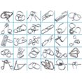 thumbnail image 5 of 24Pcs Assorted Metal Brain Teasers Metal Wire IQ Puzzles with Paper Box Gift Package Assembly & Disentanglement Great Educational Intelligence Toys for Child and Adult, 5 of 5