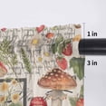 thumbnail image 5 of Mushroom Valance Curtains for Kitchen/Living Room/Bathroom/Bedroom Window,Rod Pocket Small Topper Half Short Window Curtains Sheer Scarf,Pastoral Summer Botanical Watercolor Spring Floral 42"x18", 5 of 8