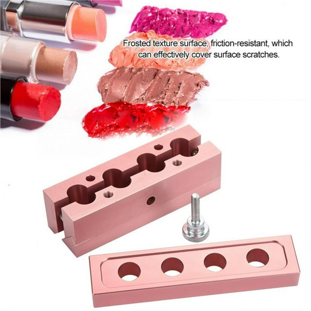 ZheElen DIY Maker Mold 4 Holes Aluminum Alloy Lip Stick Balm Maker Tool for Home