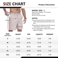 thumbnail image 6 of Iceglad Men’s Casual Shorts Cotton Stretch Elastic Waist Summer Shorts Lightweight Drawstring Comfort Fit Lounge Beach Shorts with Pockets, 6 of 7