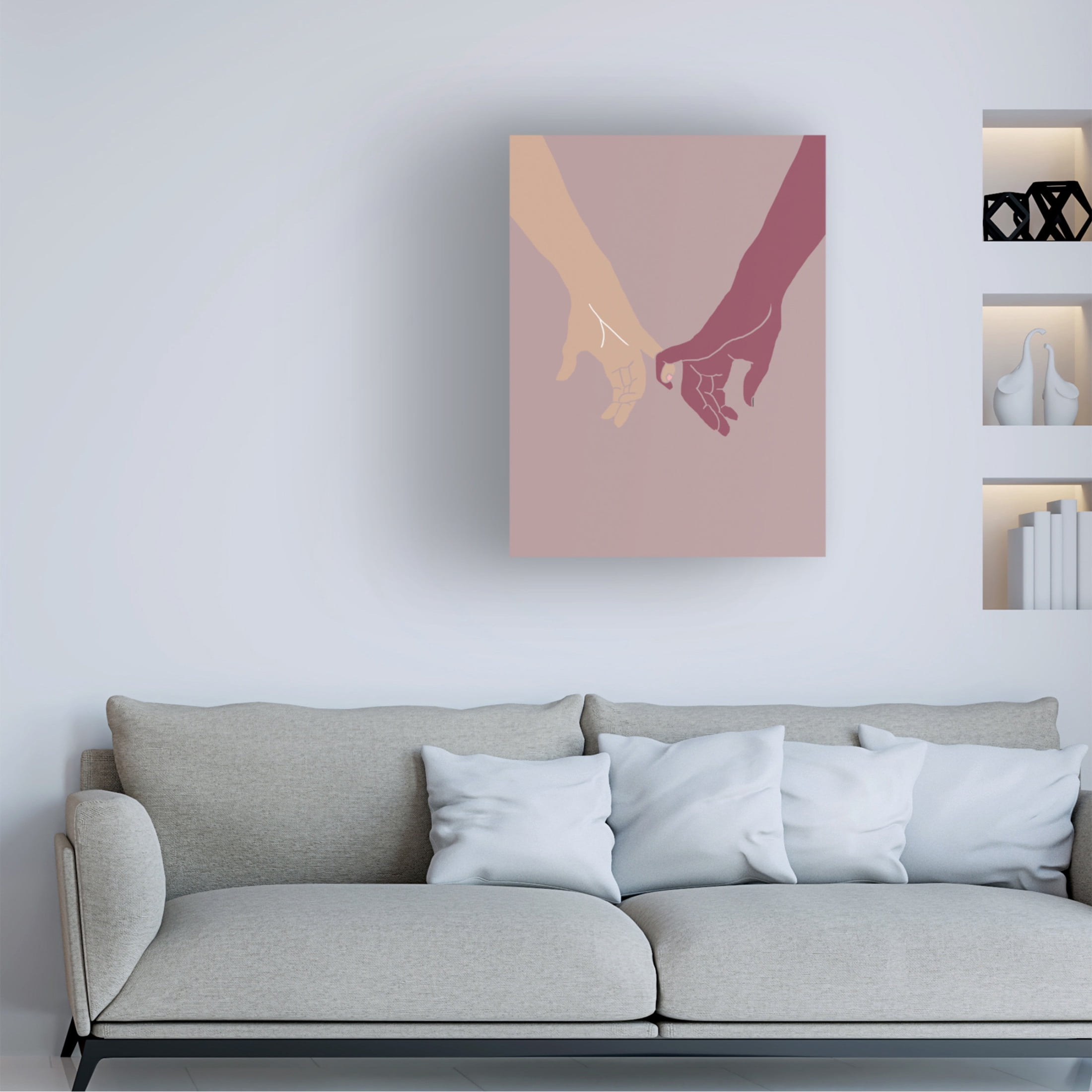Trademark Fine Art Pictufy Studio II Holding Hands Canvas Wall Art