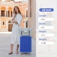 thumbnail image 2 of 20 Inch 3-Piece Carry On Luggage Set - Lightweight ABS Hardshell Suitcase with Spinner Wheels for Business Travel & Weekend Getaways,Dazzling Blue, 2 of 13
