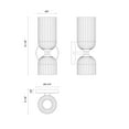 thumbnail image 5 of Alora Lighting WV442612BGGR Nelly 2 Light 12" Tall Bathroom Sconce - Brushed Gold / Glossy, 5 of 7