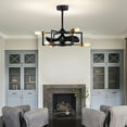 thumbnail image 3 of Warehouse of Tiffany DL01P07MB Liviana 26 in. 6-Light Indoor Matte Black Finish Ceiling Fan with Light Kit and Remote, 3 of 5