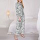 thumbnail image 3 of Fotbe Vintage Sailboats Conjunto de Pijama de Manga Larga para Mujer con Estampado, Ropa de Dormir de 2 Piezas, Conjunto de Casa Suave y Cómodo con Bolsillos-Small, 3 of 7
