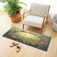 thumbnail image 4 of WOBOGO Orange and Black Butterfly Carpet 39x20in Kitchen Bathroom Plush Absorbent Non-Slip Floor Mat, 4 of 8
