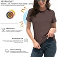thumbnail image 3 of CURBODO Basic T Shirt for Women UPF50+ Sun Protection Summer Short Sleeve Tops - Solid Color Casual Loose Fit Crew Neck Plain Tee (S-2XL), 3 of 8