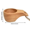 thumbnail image 3 of Mefallenssiah Portable Wooden Rubber Cup Log Color Natural Wood Coffee Tea Cup, 3 of 3