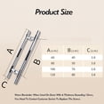 thumbnail image 2 of Gamvdout Glass Door Handles H Shape Door Pull Grab/Rod Stainless Steel Bar to Bar Door Handle for Shower Rooms Shopping Malls Offices Hole Centers, 2 of 7