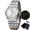 Silver/White, variant on Sport Wrist Watch For Man Waterproof Luminous Dual Calendar Date Men Watch Quartz Stainless Steel Male Watches