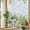 Red Green, variant on Green Christmas Privacy Window Film, Decorative Stained Glass Window Film, Xmas Botanical Poinsettia Winter Resuable Rainbow Static Cling for Home Bathroom Living Room Glass Door 17.7"x39.3"