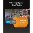 thumbnail image 5 of Anker 8K@60Hz HDMI Cables, Ultra High Speed 4K@120Hz 48Gbps 6.6 ft Ultra HD HDMI to HDMI Cord, Support Dynamic HDR, eARC, Dolby Atmos, Compatible with Playstation 5, Xbox Series X, Samsung TVs, 5 of 7
