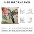thumbnail image 5 of Creowell  Watercolor Hummingbird Lumbar Throw Pillow Cover,  Summer Flowers Cushion Case Decoration for Sofa Couch, 5 of 5