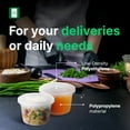 thumbnail image 4 of 16oz Deli Containers with Lids – 12 Airtight Food Storage Containers with Lids – Reusable Plastic Containers for Leftovers, Meal Prep and Kitchen Storage – Dishwasher and Microwave Safe – 12 Pcs, 16oz, 4 of 7