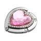 thumbnail image 4 of Gancho colgante plegable en forma de corazón, colgador de bolso con diamantes de imitación de cristal para mesa, gancho para bolso de diamante, Blanco/plateado, 4 of 5