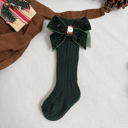 

SYNPOS Newborn Socks Girl/Baby Girl Socks/ 0-6Y Cartoon Baby Christmas Socks Floor Sock Warm Cotton Anti-slip(1pair)