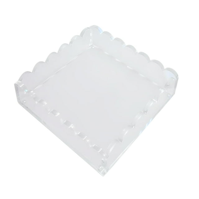 Acrylic Fan Shaped Tray Frame Decoration with Magnetic Pad Clear Acrylic Tray