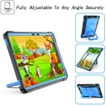 thumbnail image 2 of Kids Durable Handle Tablet Case for Samsung Galaxy Tab S8 2022, Silicone PC Heavy Duty Protection [360 Rotating Ring Stand/Adjustable Shoulder Strap] for Tab S7 2020 11 inch,Black+Blue, 2 of 8