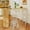 Natural-55.1 x 15.7 x 38.6 inches, variant on Bar Table and Chairs Set for 2-4, 63'' Convertible L-Shaped Kitchen Table with Power Outlets, 3 Piece Counter Height Small Dining Table with 2 Stools, Space Saving, Breakfast Nook Corner, Black