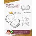 thumbnail image 3 of Almohada de embarazo Momcozy Plus en forma de W ajustable gris/blanco, 3 of 8