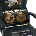thumbnail image 6 of PC Gaming Chair with Massage, Ergonomic Computer Chair PU Leather Gamer Chair with Headrest and Lumbar Support, Height Adjustable Video Game Chair Gaming Chair for Adults Teen, Camo, 6 of 8