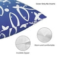 thumbnail image 5 of YFYANG Square Decorative Throw Pillow Case (Without Pillow Insert), Blue Fish Pattern Bedroom Sofa Car Cushion Cover, 20"x20", 5 of 9