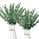 thumbnail image 1 of Xiao Hua 18 tallos de eucalipto artificiales, hojas de eucalipto, flores artificiales para el hogar, oficina, ramo de flores, centro de mesa, decoración de boda, decoración navideña, verde oscuro., 1 of 5